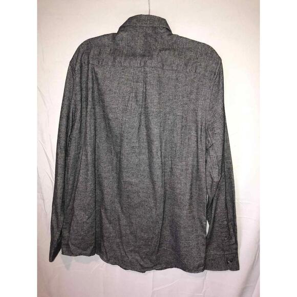 Chaps Performance Flannel Solid Dark Gray Retains Heat/Wicks Moisture NEW sz L - Picture 4 of 10